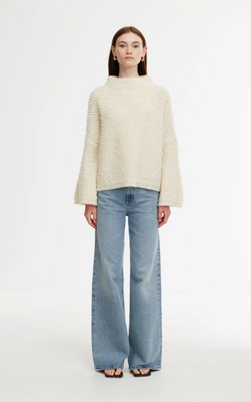 abby boucle sweater - ivory