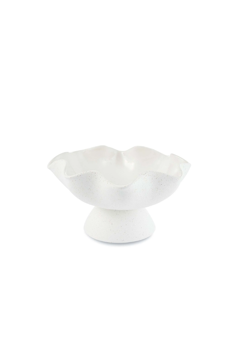 ripple white pedestal bowl