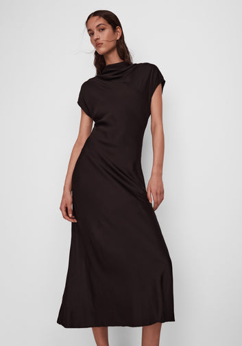 scarlett midi dress - black