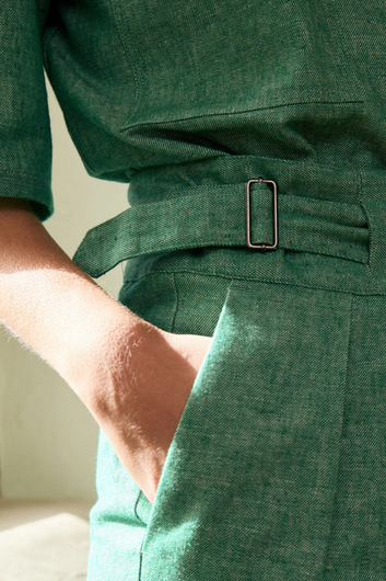 alpah pant - green speckle