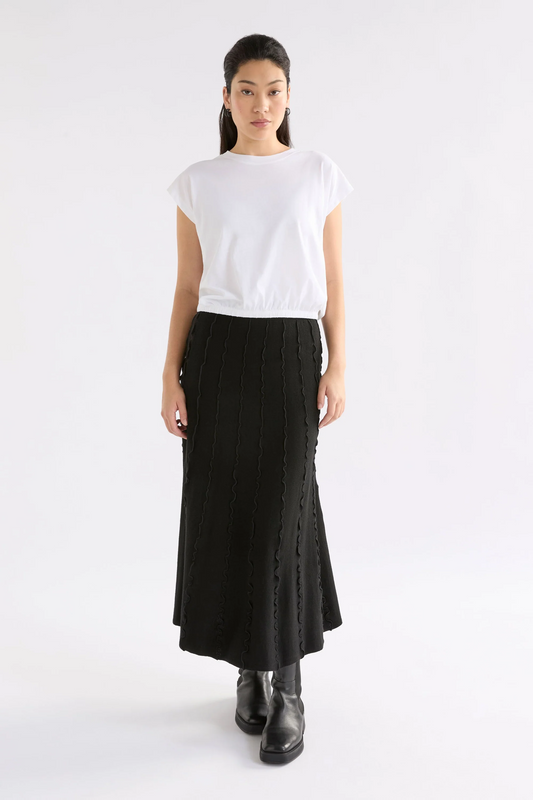 musse knit skirt - black