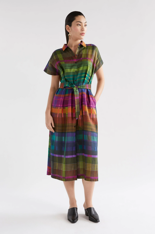 tilko linen shirt dress - elodi print