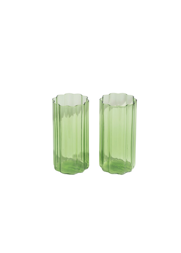 wave highball set - green