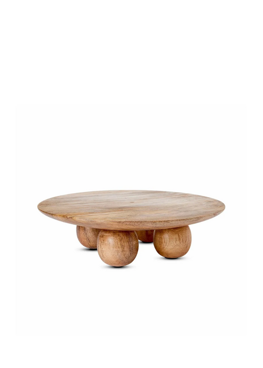 angus round footed platter