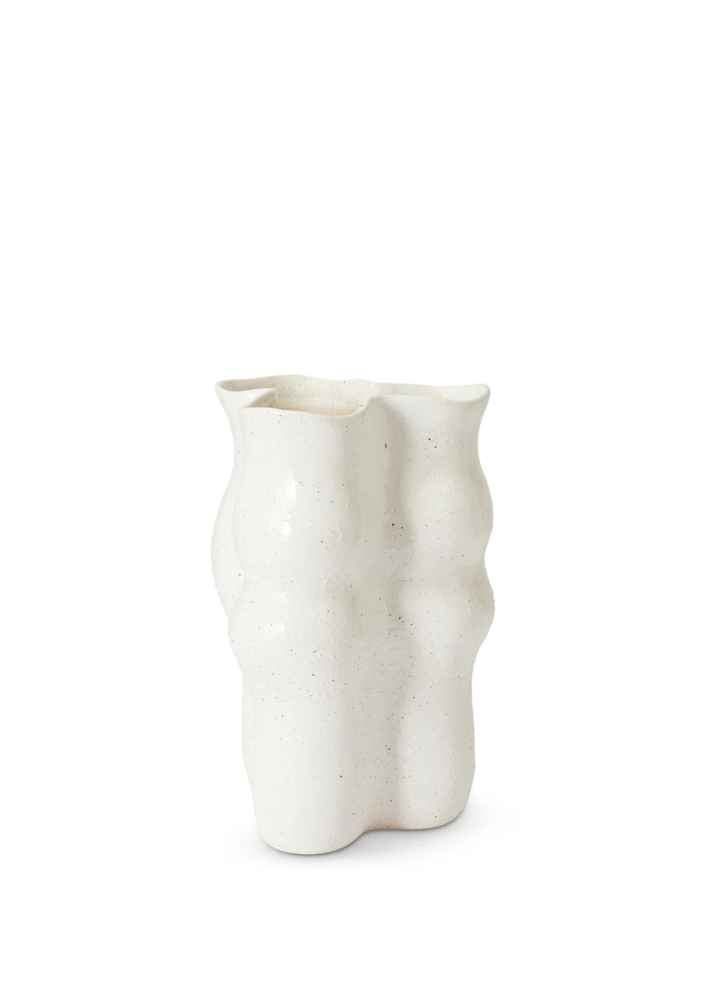 august wavy cream vase 22x20.5x33cm