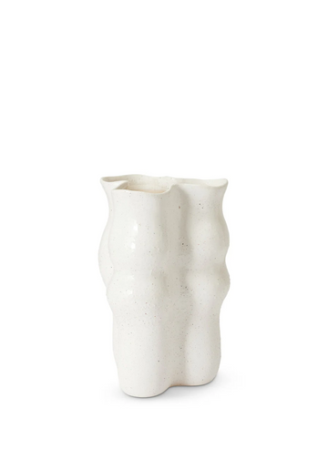 august wavy cream vase 22x20.5x33cm