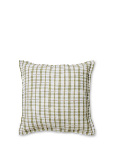 bolton green/beige woven cushion 50cm