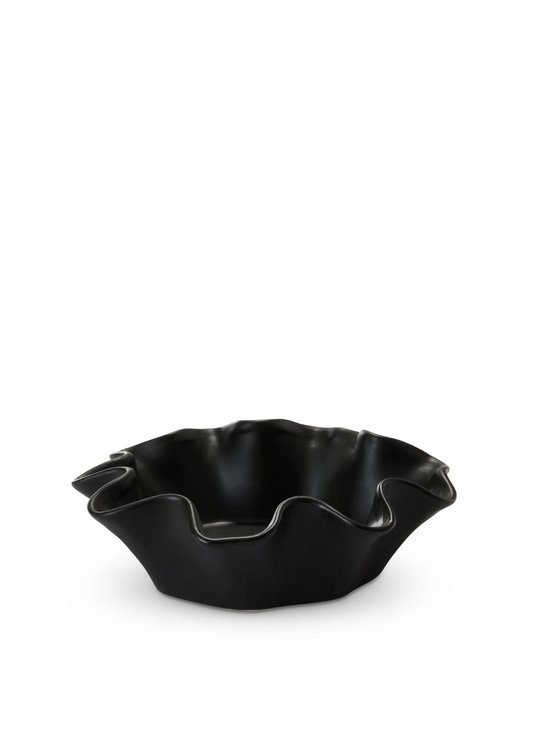 wave black bowl 30x10cm