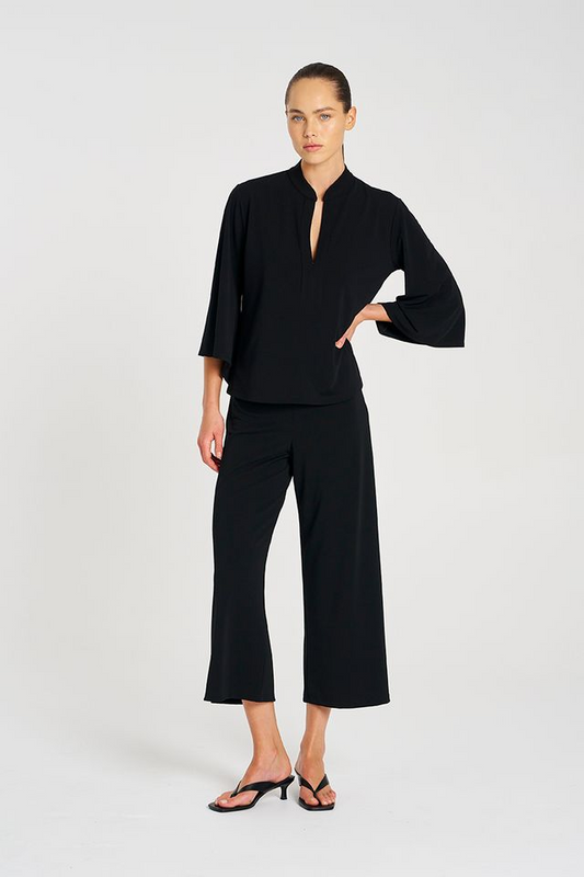 pre-order crop palazzo pant powder knit