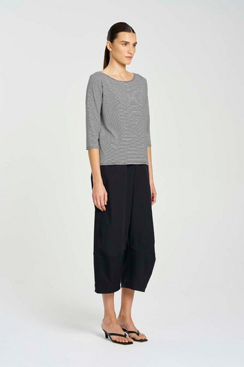 Relaxed Boat Neck Stripe Jersey