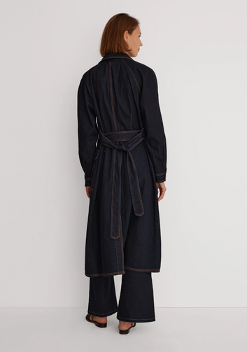 boston denim shirt dress - indigo