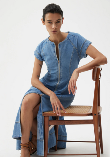 clovelly denim dress - light blue