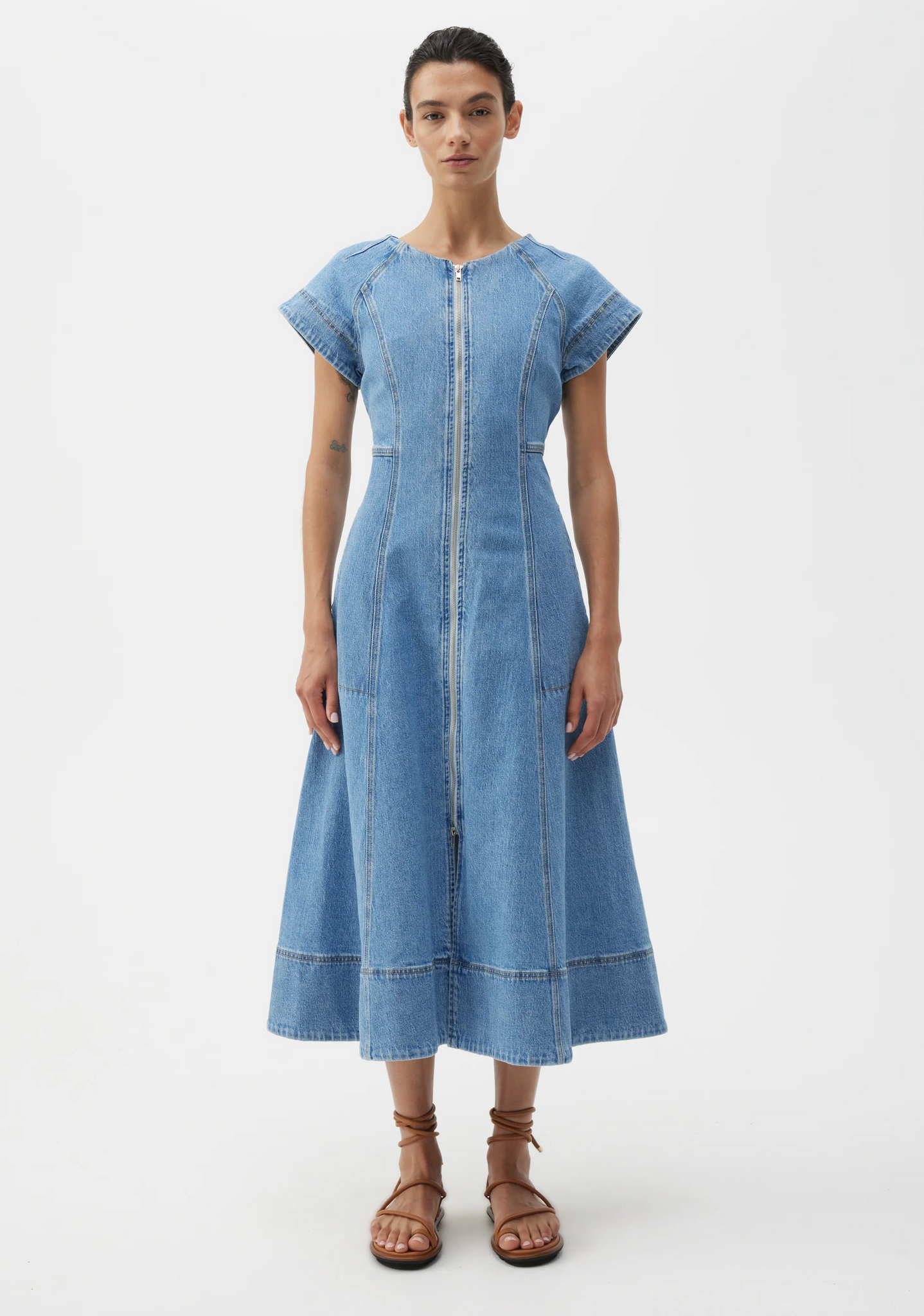 clovelly denim dress - light blue