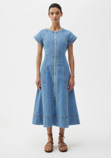 clovelly denim dress - light blue