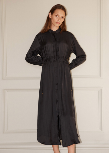 daria shirt dress - black