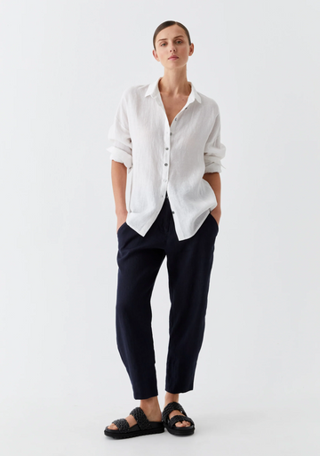 jaxon linen shirt - white