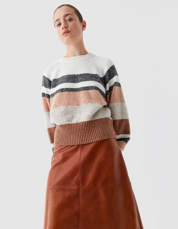 marlowe knit pullover -stripe