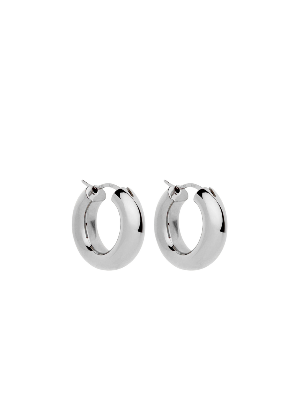 cocoon hoop earring - silver