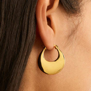 crescent hoop earring