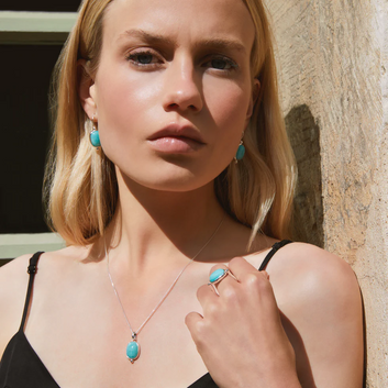 fleur amazonite earrings