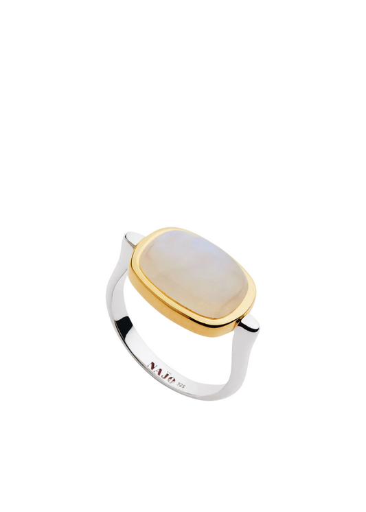 fleur rainbow moonstone ring