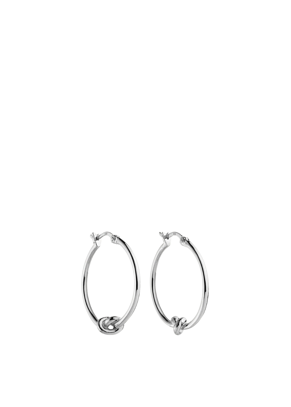 nature’s knot hoop earring - silver