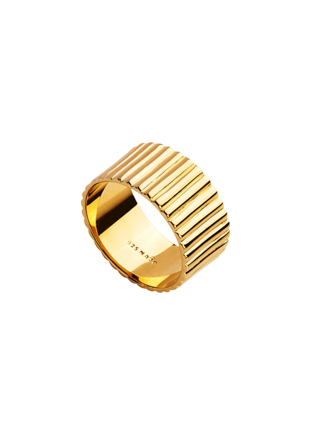 raya wide ring - med -yellow gold