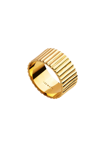 raya wide ring - med -yellow gold