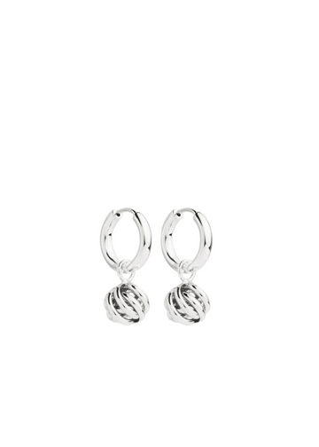 nest huggie earring - silver