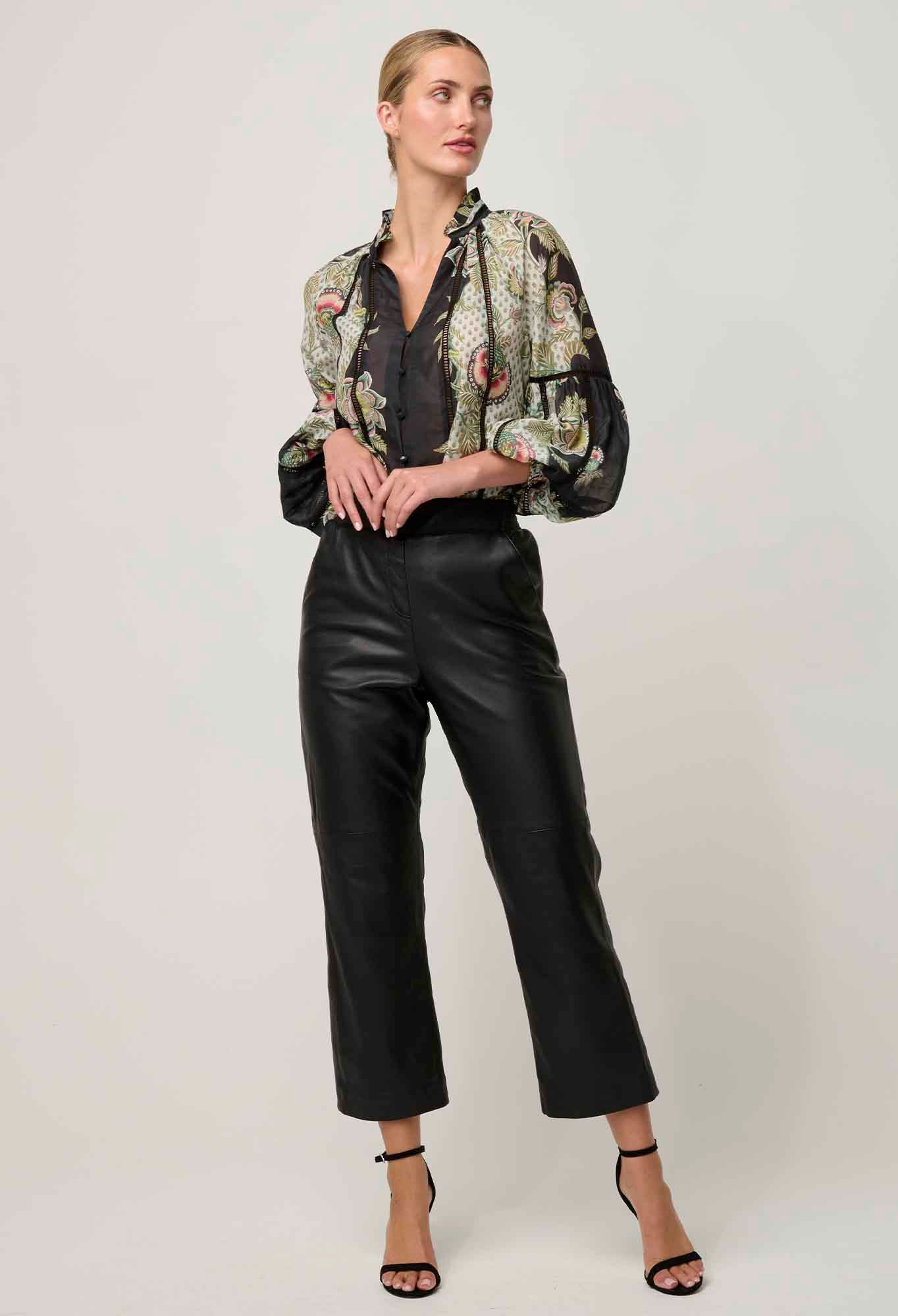 montoya leather pant - onyx