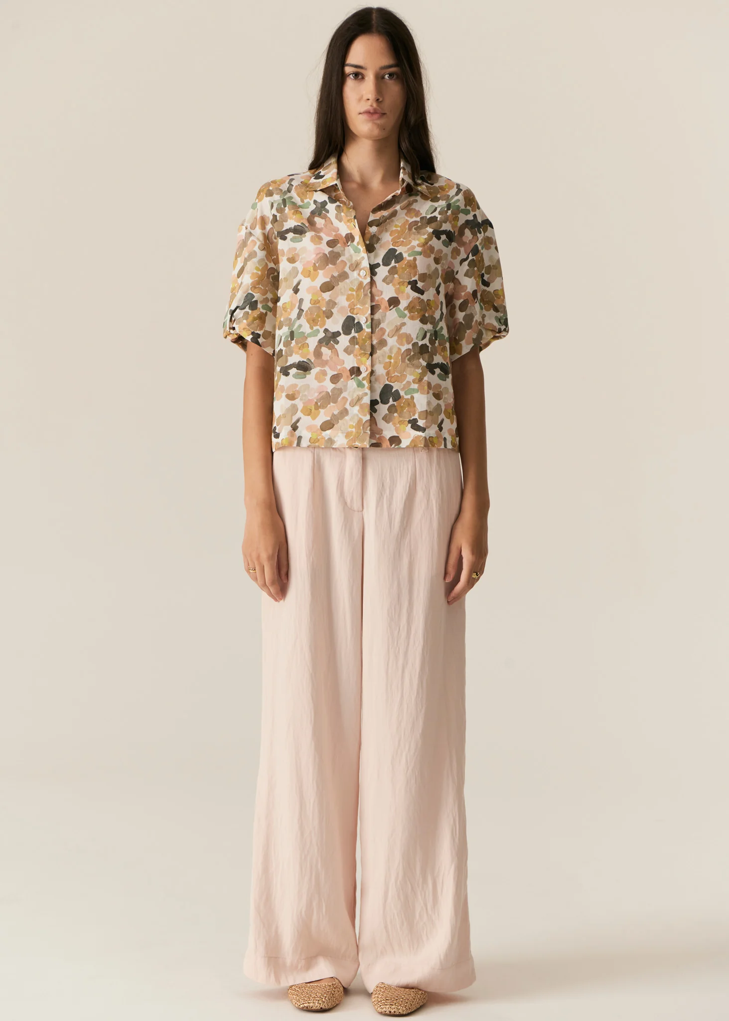 speckle print shirt