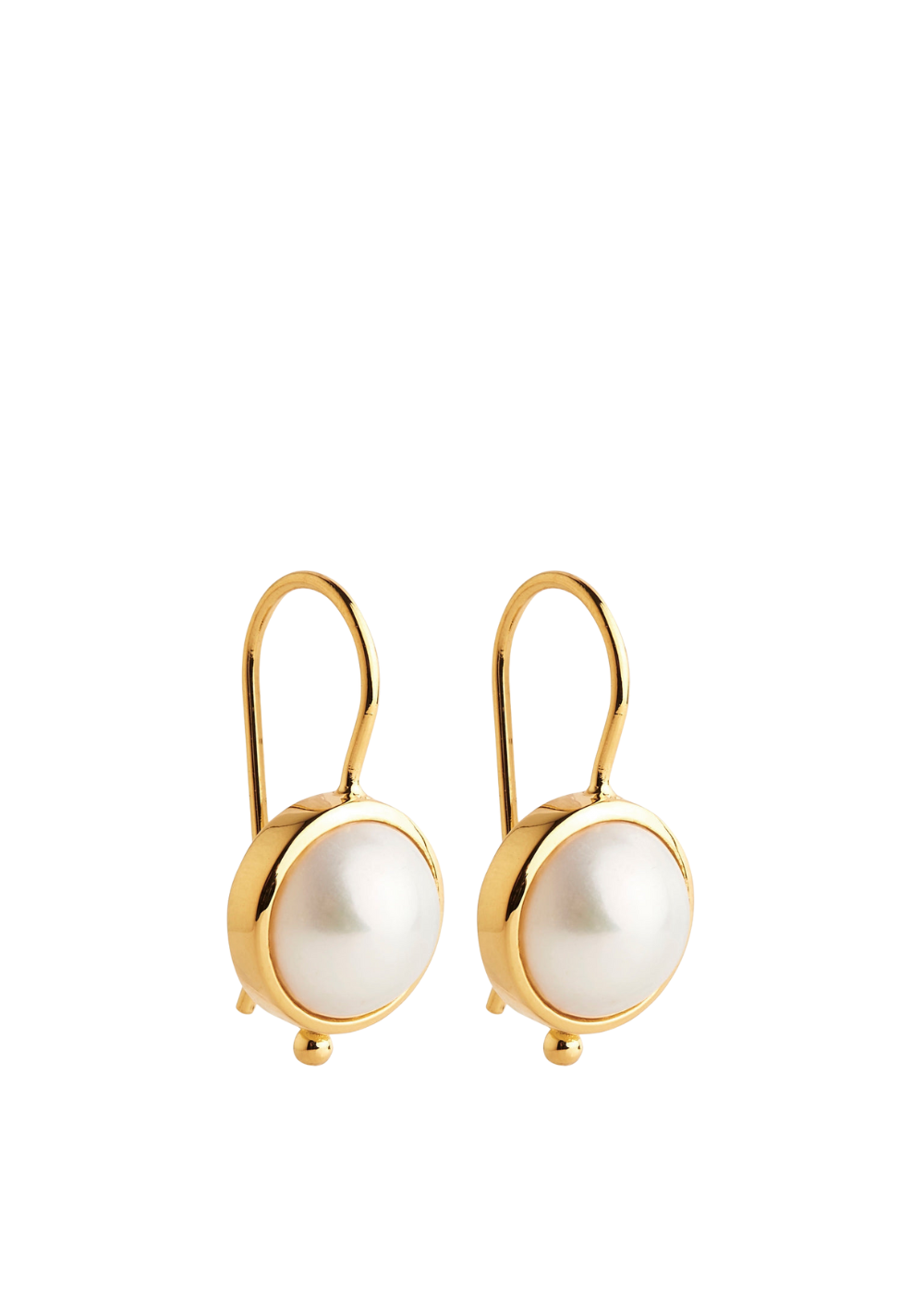 Garland Yellow Gold Pearl Earring