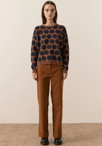 melville spot intarsia knit