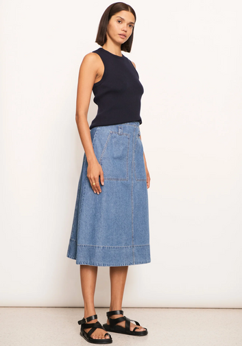 raydel denim skirt - light wash