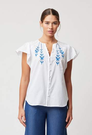 scala embroidered top