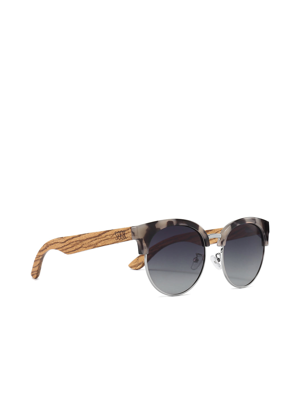 heather ivory tort - grey lens + white maple arms