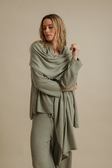 winter retreat merino cotton wrap