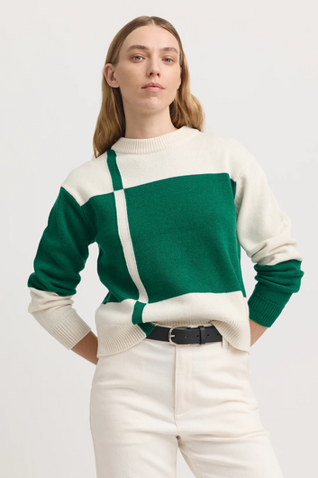abstract crew knit