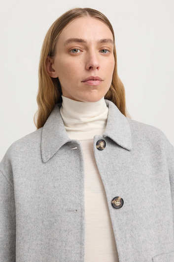 wool jacket - mid grey