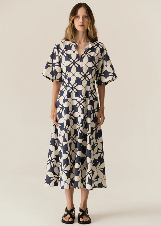 turin dress - blue turin