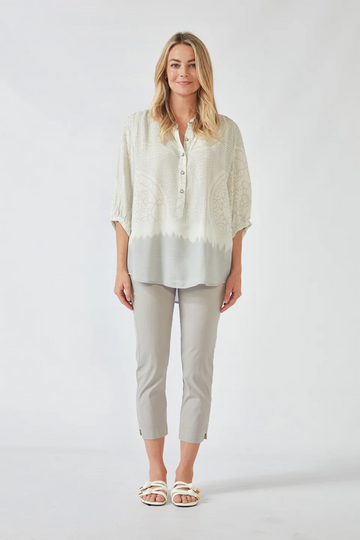 coya blouse - pumice print