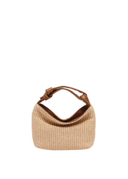 jess tan raffia pouch