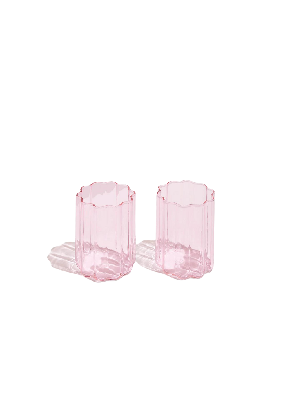 wave glass set - pink
