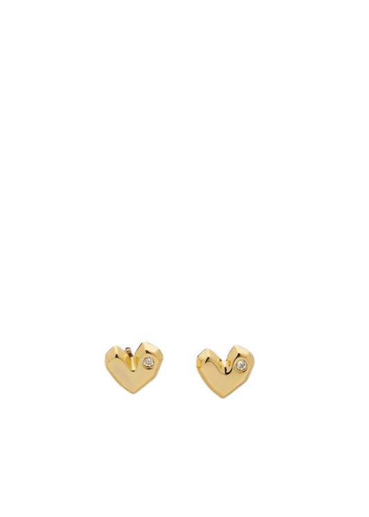 crystal heart stud