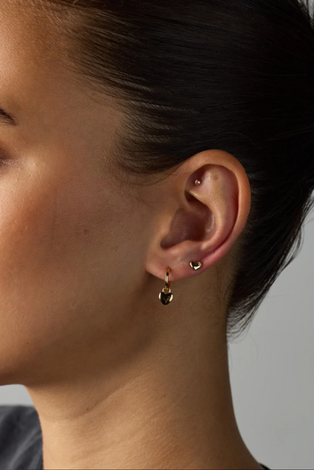 crystal heart stud