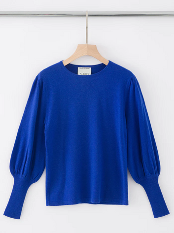 bell sleeve crew knit