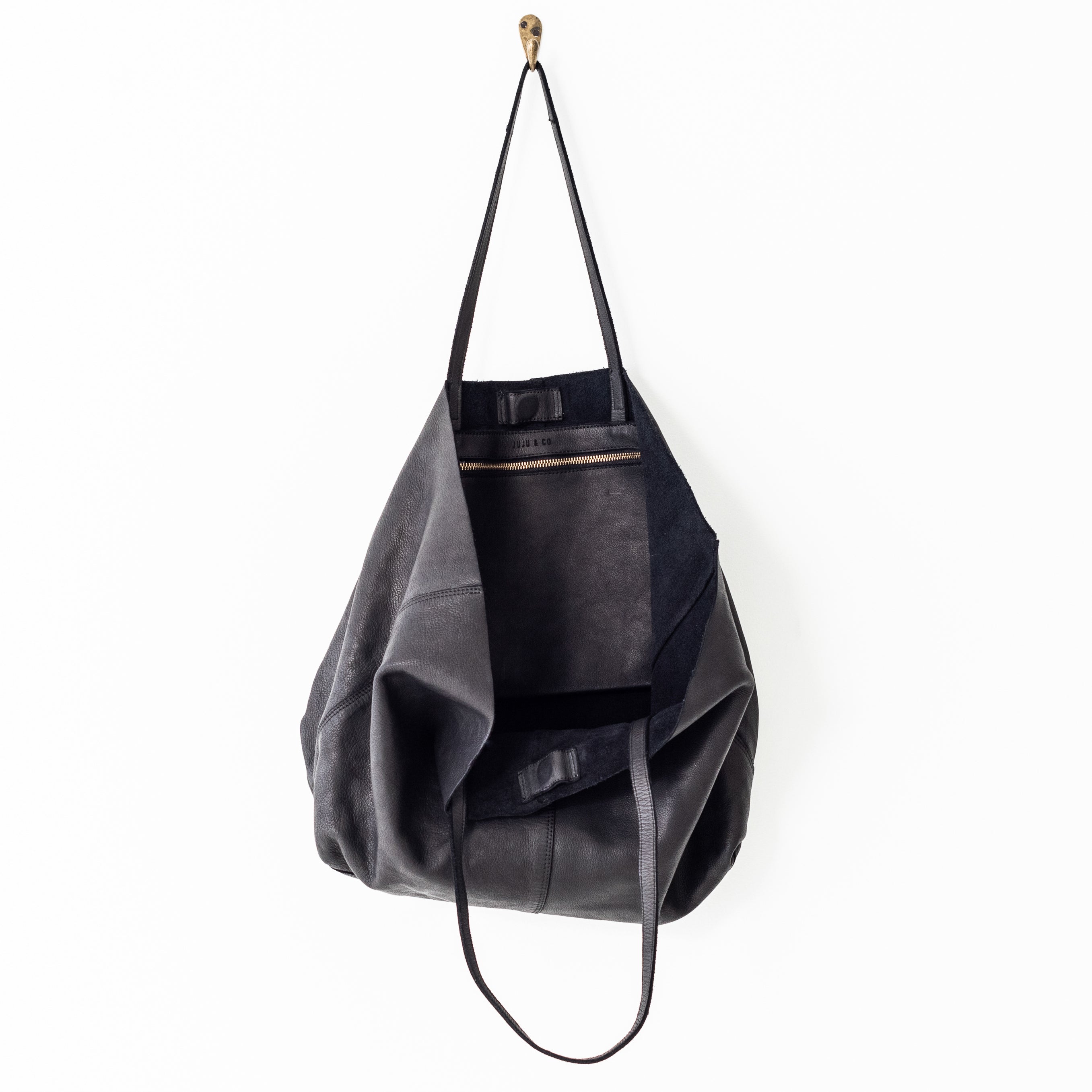 Unlined leather best sale tote bag