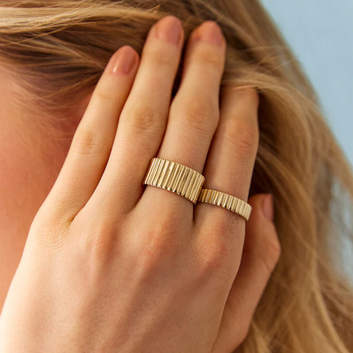 raya wide ring - large -yellow gold